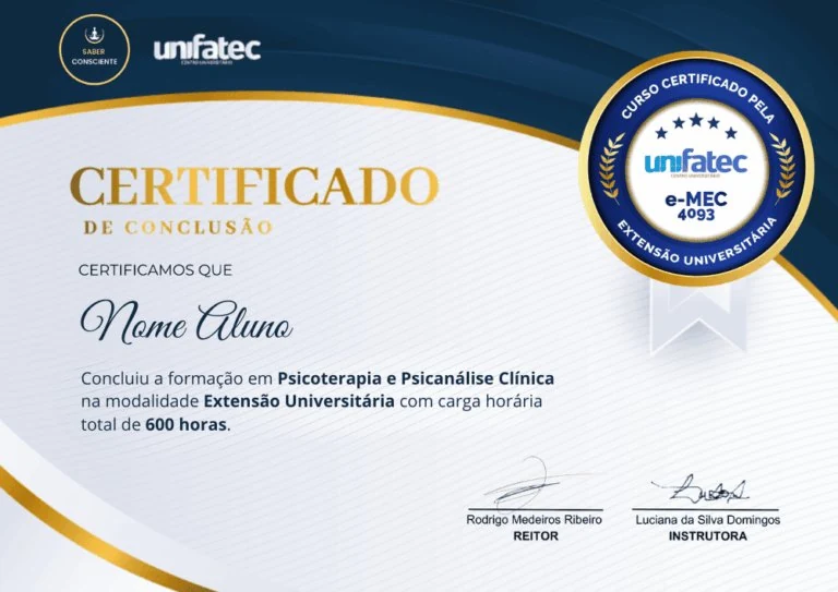 Certificado de Extensão Universitária Reconhecido pelo MEC